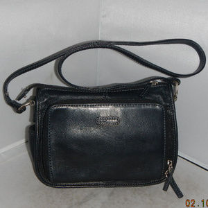 FOSSIL Black Leather Shoulder Bag